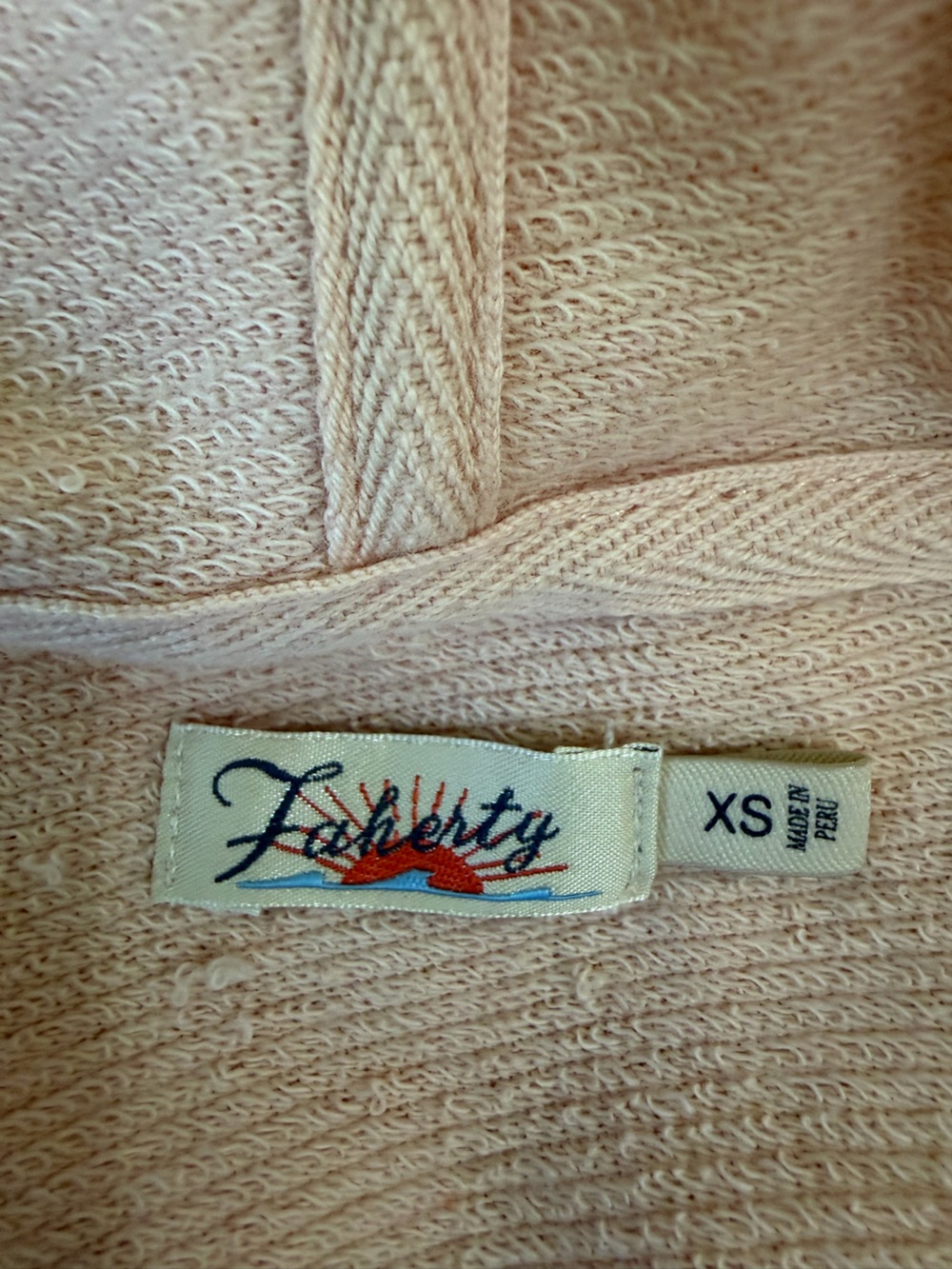 Faherty Soleil Hoodie Maroon Banner Colorway Size XS - Picture 9 of 13